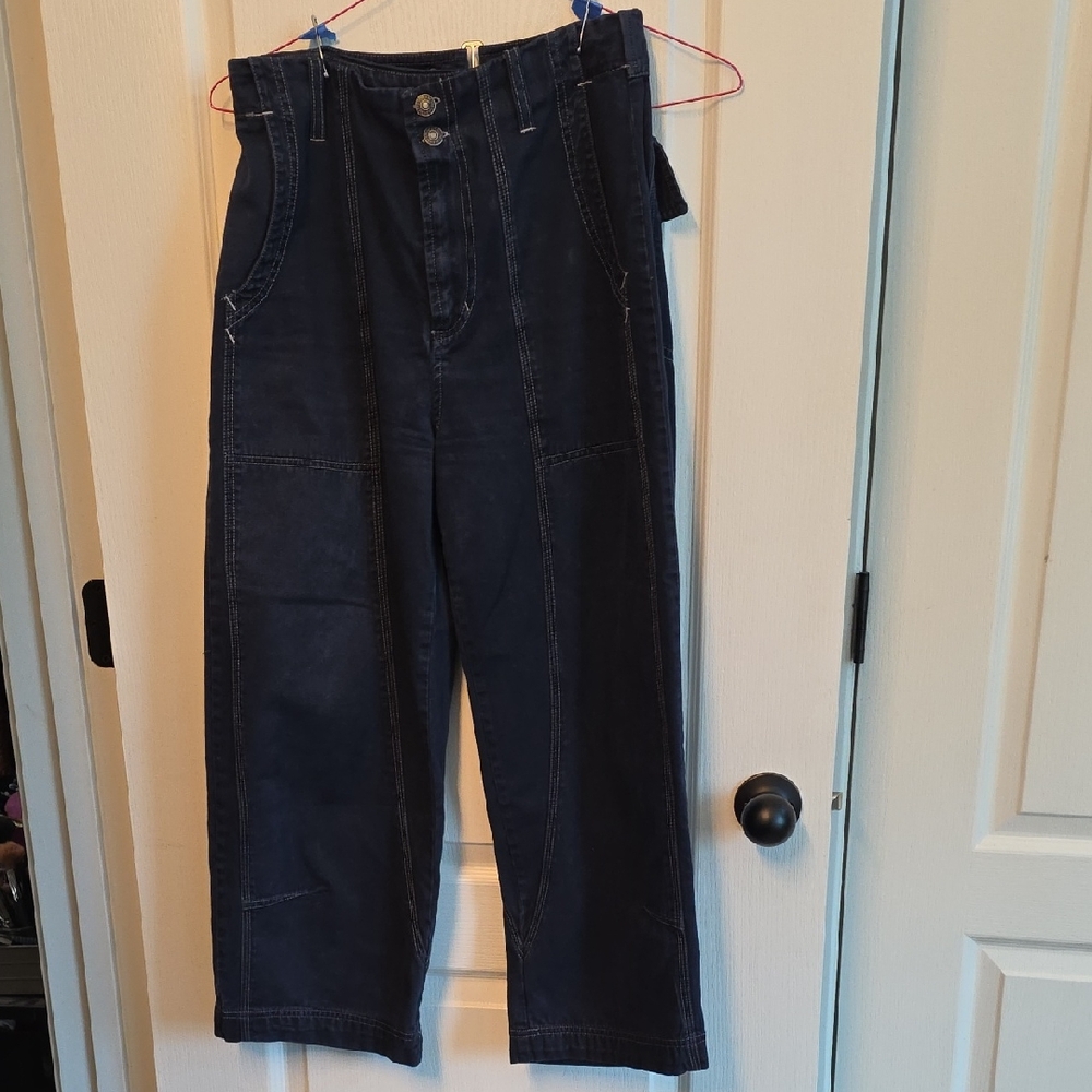 Free People Sawyer Carpenter Barrel Jeans Size 4 - Picture 3 of 6